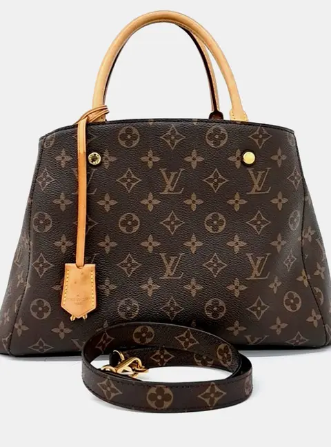Louis Vuitton Montaigne MM Brown Monogram Canvas Top Handle Bag
