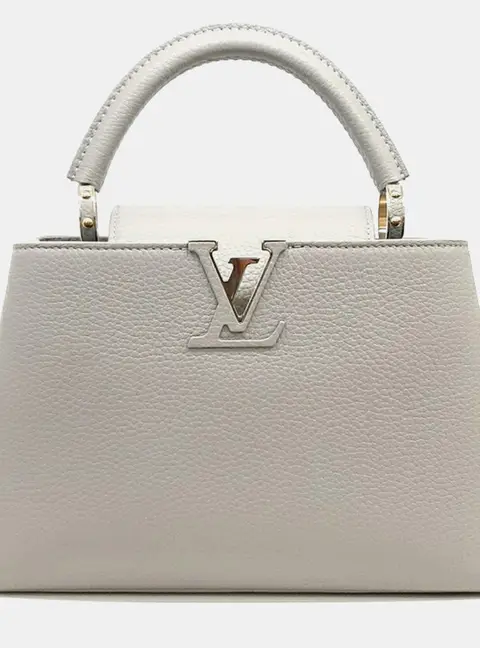 Louis Vuitton Grey Leather Capucines BB