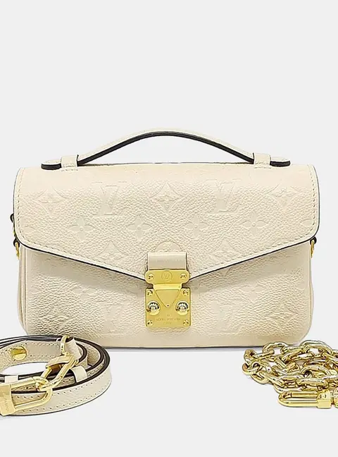 Louis Vuitton Pochette Metis East West M22942 Cream Monogram Empreinte Leather Crossbody Bag