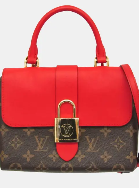 Louis Vuitton Monogram Rocky BB Shoulder Bag Brown Red Color