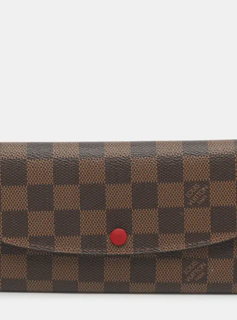 Louis Vuitton Emilie Damier Ebene Canvas Long Wallet