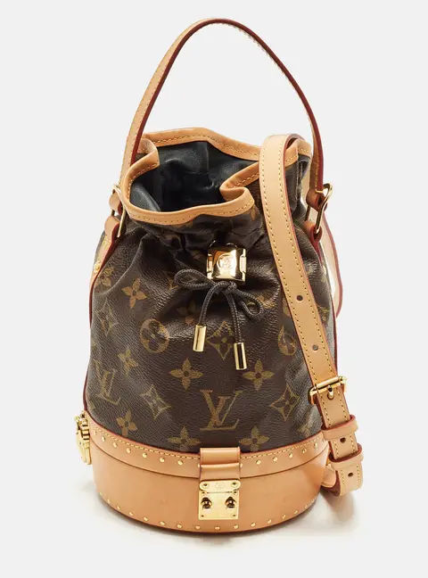 Louis Vuitton Noe Trunk Petit Monogram Canvas Bucket Bag