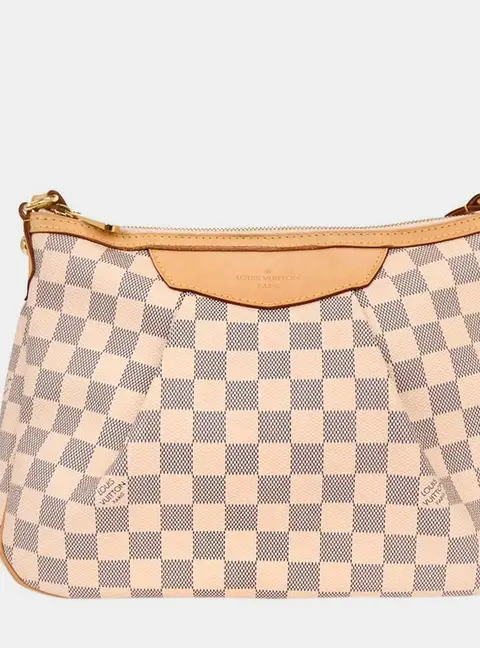 Louis Vuitton Siracusa PM White/Blue Damier Azur Coated Canvas Crossbody Bag