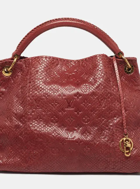 Louis Vuitton Artsy MM Red Monogram Python Bag