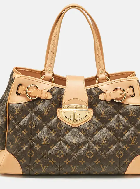 Louis Vuitton Brown Coated Canvas and Leather Satchel