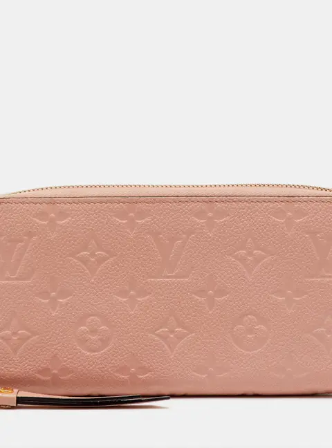 Louis Vuitton Rose Poudre Monogram Empreinte Leather Zippy Wallet