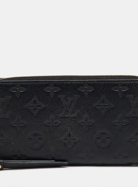Louis Vuitton Black Monogram Empreinte Leather Zippy Wallet