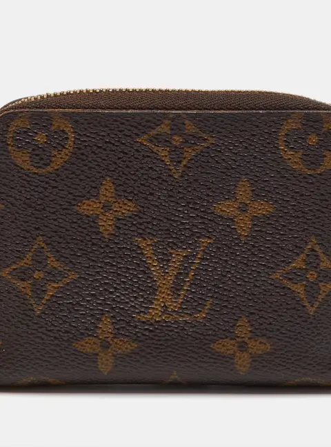 Louis Vuitton Zippy Brown Coated Canvas Coin Purse