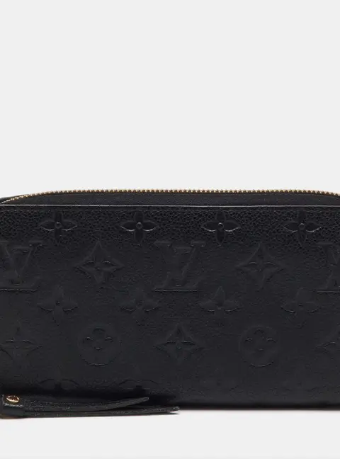Louis Vuitton Black Monogram Empreinte Leather Zippy Wallet