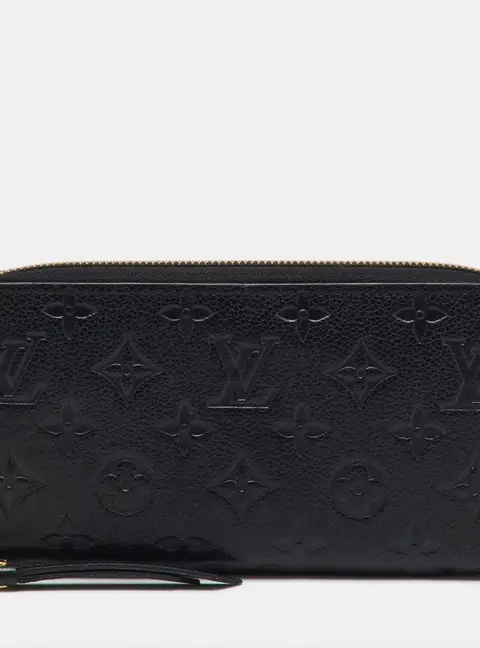 Louis Vuitton Black Monogram Empreinte Leather Zippy Wallet