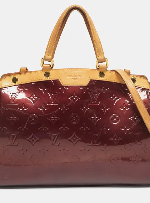 Louis Vuitton Brea Medium Red Leather and Patent Leather Satchel