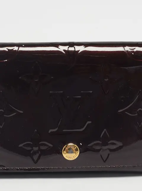 Louis Vuitton Burgundy Patent Leather and Patent Leather Card Holder