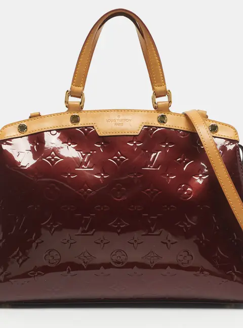 Louis Vuitton Brea Medium Red Patent Leather Satchel