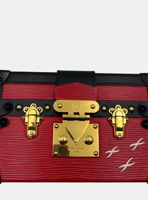 Louis Vuitton Petite Malle PM Red Epi Leather Shoulder Bag