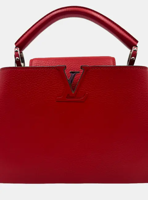 Louis Vuitton Red Leather Capucines BB Bag