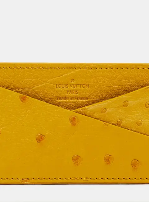 Louis Vuitton Yellow Ostrich Leather Card Holder