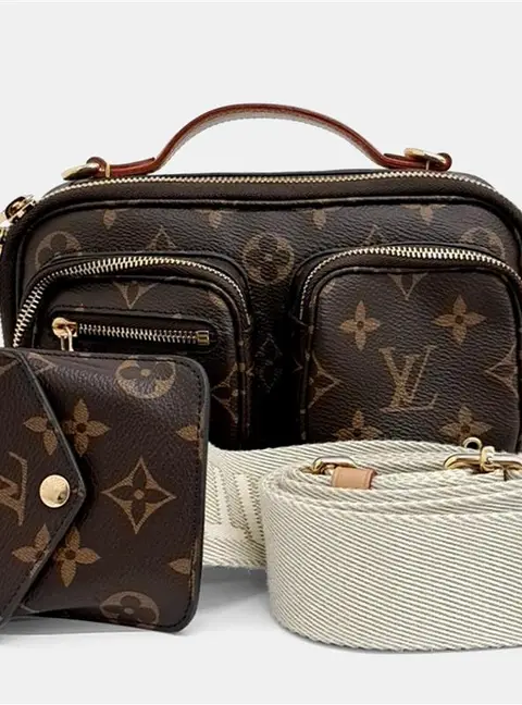 Louis Vuitton Utility Crossbody PM Brown Monogram Canvas Crossbody Bag