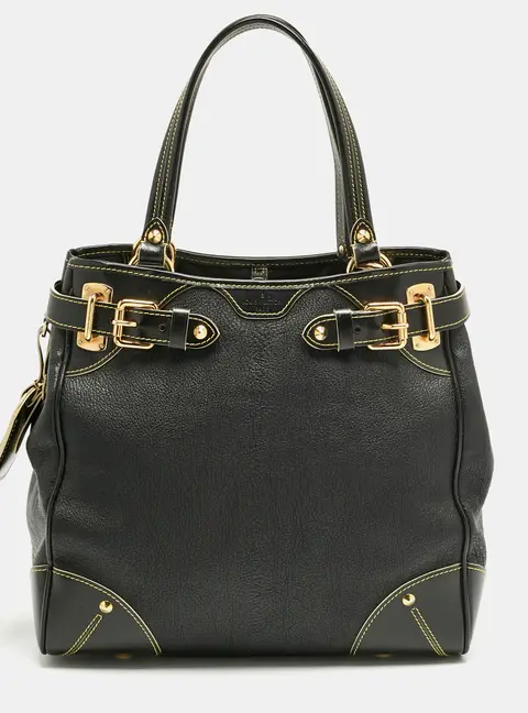Louis Vuitton Black Suhali Leather Le Majestueux Bag