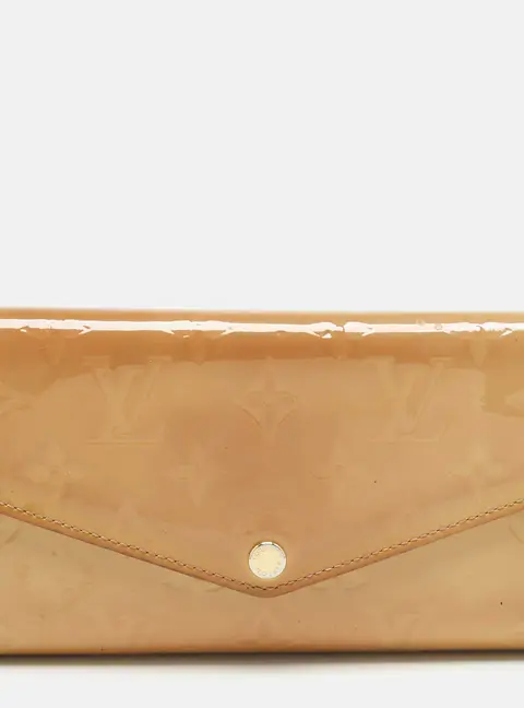 Louis Vuitton Sarah White Patent Leather Continental Wallet