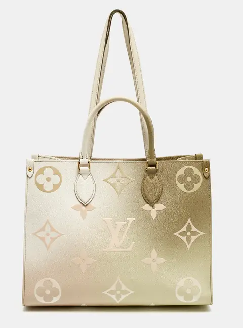 Louis Vuitton Sunset Khaki Monogram Giant Empreinte Leather Onthego MM Bag