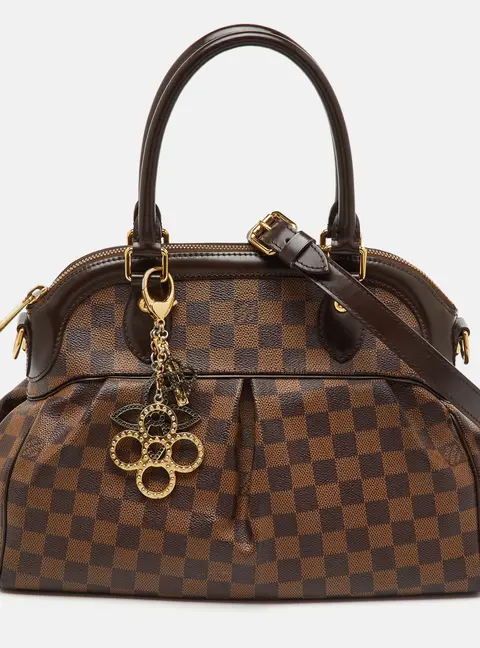 Louis Vuitton Trevi Small Brown Coated Canvas and Leather Satchel