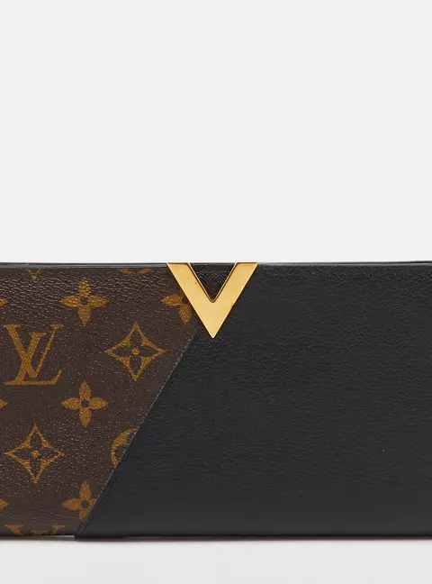 Louis Vuitton Kimono Black Coated Canvas and Leather Continental Wallet