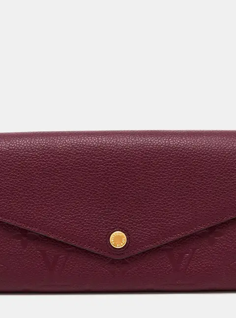 Louis Vuitton Sarah Medium Red Leather Continental Wallet