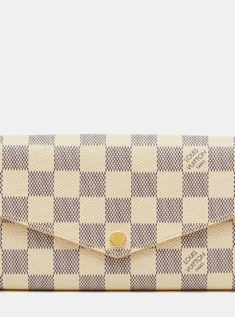 Louis Vuitton Sarah White Coated Canvas Continental Wallet