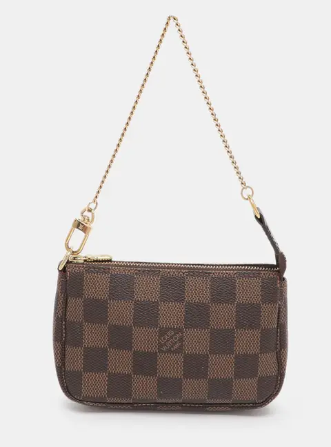 Louis Vuitton Pochette Accessoires Brown Coated Canvas Clutches