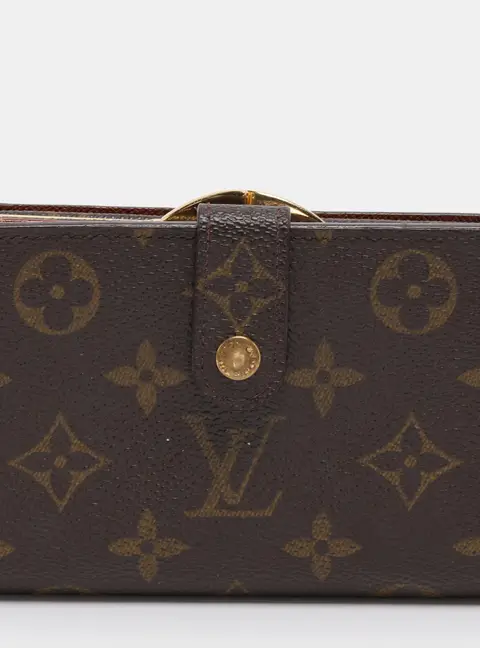 Louis Vuitton Port Feuille Vienoise Brown Coated Canvas French Wallet
