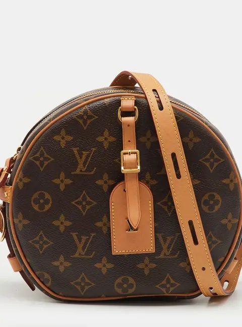 Louis Vuitton Boite Chapeau Brown Coated Canvas and Leather Shoulder Bags