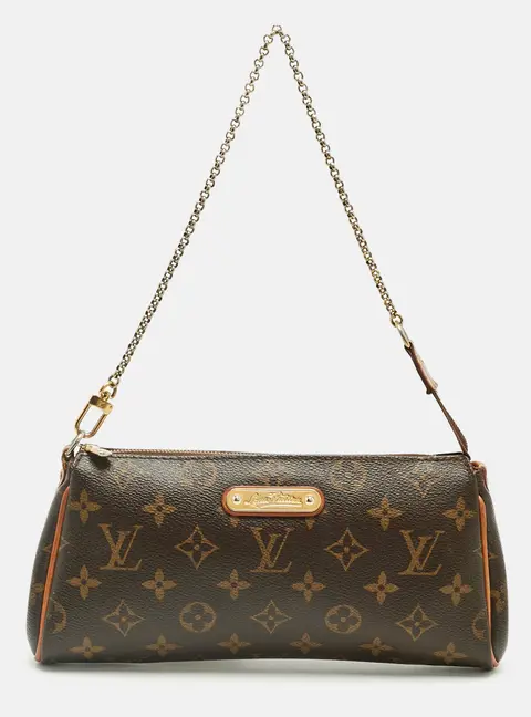 Louis Vuitton Eva Brown Coated Canvas and Leather Pochette