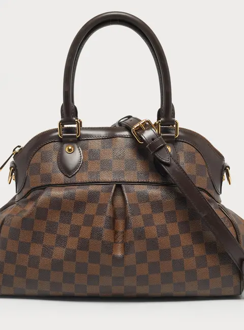 Louis Vuitton Trevi Small Brown Coated Canvas and Leather Satchel