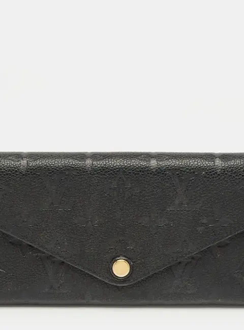 Louis Vuitton Black Empreinte Leather Josephine Wallet