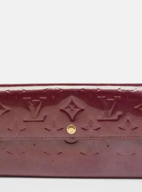 Louis Vuitton Sarah Purple Coated Canvas Continental Wallet