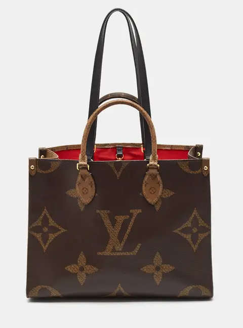 Louis Vuitton Onthego MM Monogram Giant Reverse Canvas Tote