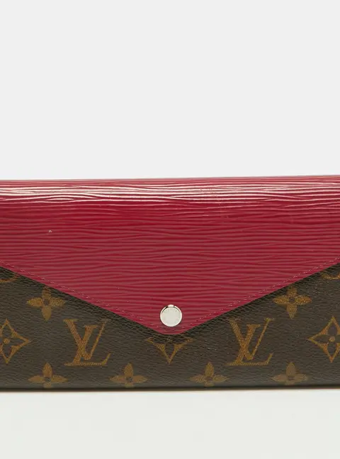 Louis Vuitton Marie-Lou Fuchsia Epi Leather and Monogram Canvas Long Wallet