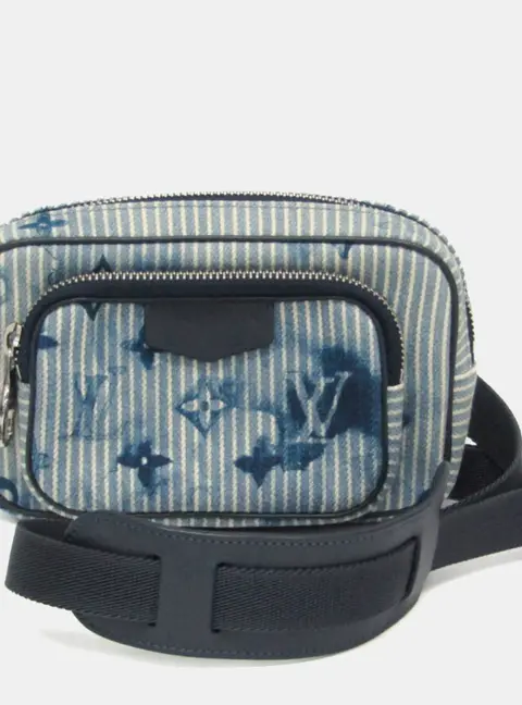 Louis Vuitton Outdoor Pouch Blue White Monogram Shoulder Bag