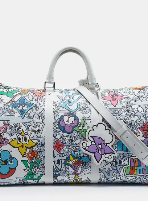 Louis Vuitton Keepall Bandouliere 50 Monogram Comics Duffel Bag