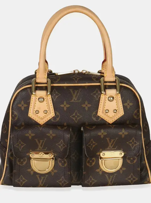 Louis Vuitton Manhattan PM Brown Monogram Canvas Top Handle Bag
