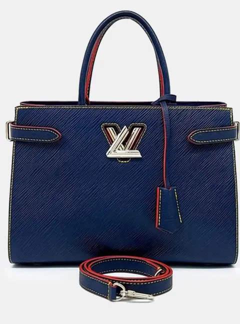 Louis Vuitton Epi Navy Blue Twist Tote and Shoulder Bag M54810