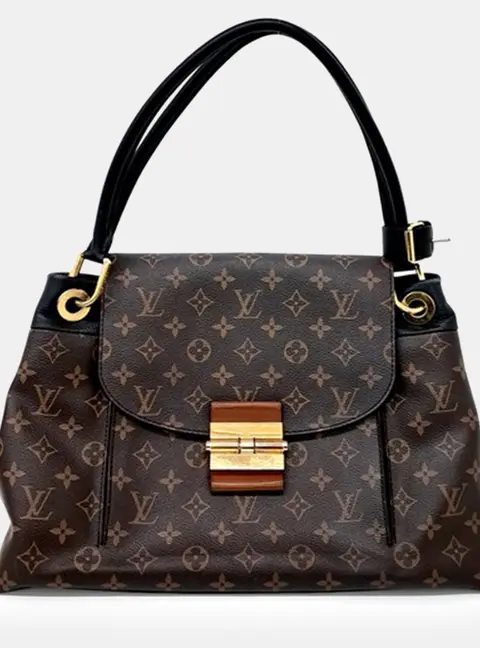 Louis Vuitton Olympe PM Brown Monogram Canvas Leather Shoulder Bag