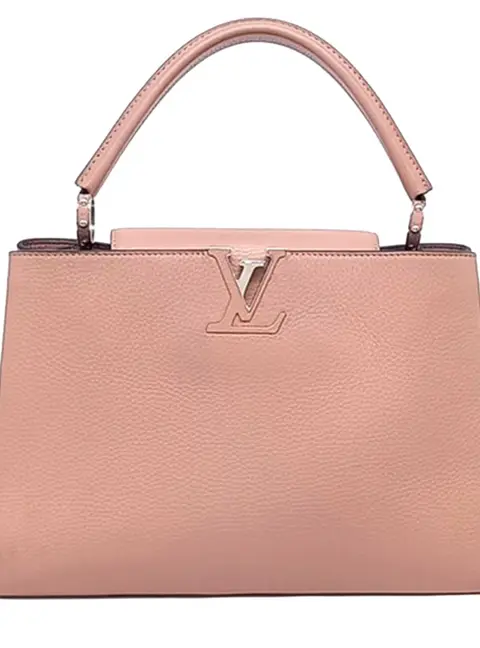 Louis Vuitton Capucines MM Pink Taurillon Leather Top Handle Bag