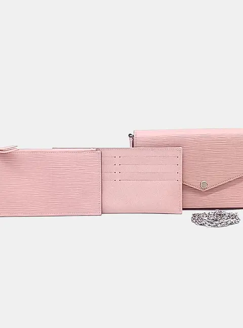 Louis Vuitton Pochette Felicie Pink Epi Leather Crossbody Bag