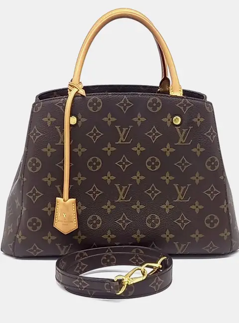 Louis Vuitton Montaigne MM Brown Monogram Canvas Top Handle Bag