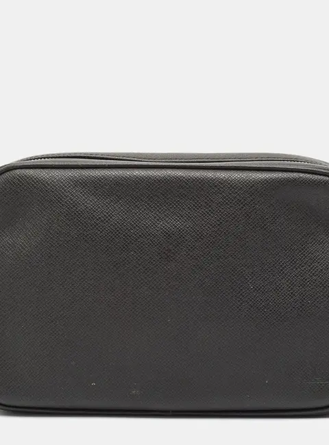 Louis Vuitton Black Taiga Leather Toiletry Pouch