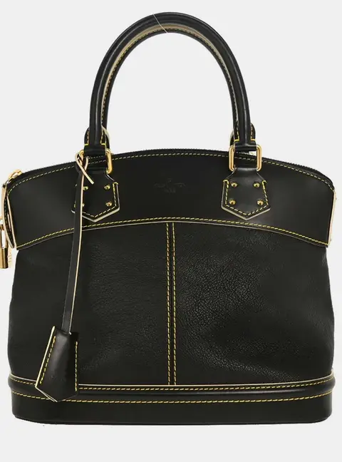 Louis Vuitton Lockit PM Black Suhali Leather Top Handle Bag