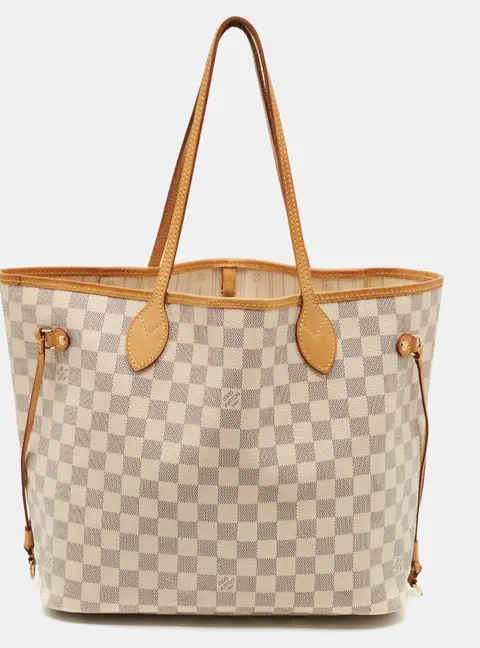Louis Vuitton Neverfull MM Damier Azur Canvas Bag