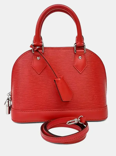 Louis Vuitton Red Epi Leather Alma BB Top Handle Bag
