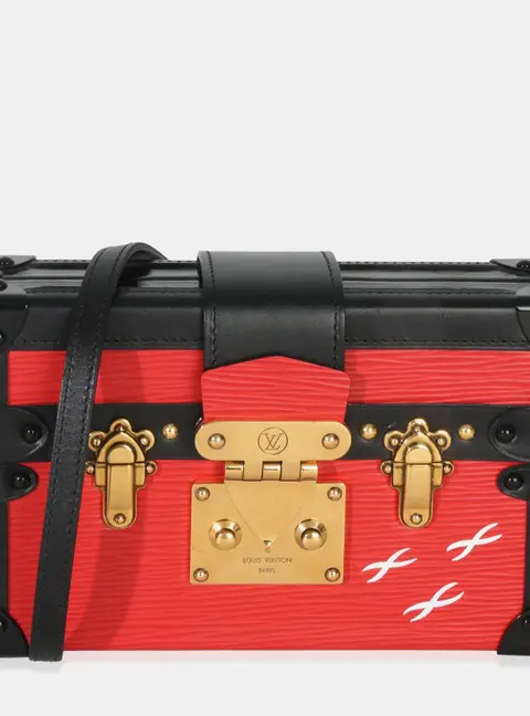 Louis Vuitton Petite Malle PM Red Black Epi Leather Shoulder Bag
